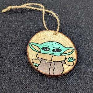 Acrylic on Wooden Cookie Ornament | Graphic cartoon comic | Christmas | holiday | Gift | D??cor