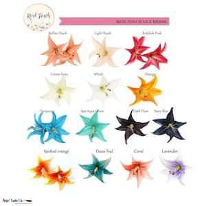 Real touch Lily loose flowers perfect for DIY bouquet corsage boutonniere centerpiece wreath centerpiece cake decorations