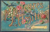 AD130 Large GOLDEN LETTERS SWALLOW BIRD LILY of the VALLEY ROSES Embossed