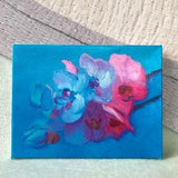 Orchid in Neon, original oil on linen painting