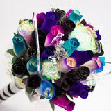 Galaxy Black-Wooden Rose Bouquet