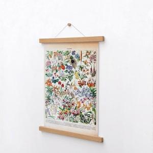 Flowers Fleurs Poster Adolphe Millot Collection of Printed the Vintage Botanical Illustration, Kitchen Decor Prints Millot Poster