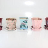 SALE - Set of 5, Planters, Red, Pink, Blue, Planter, Small Pots, Pottery, Garden Decor, Gift for Her, Spring Decor, Spring, Summer, Pots