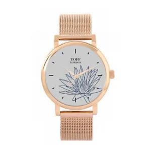 Toff London TLWS-17601 Ladies Blue Water Lilies Flower Watch