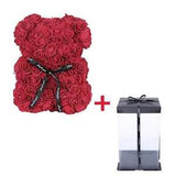 Rose Bear Flowers With BOX Valentine's Day Gift Window Display Romantic Love