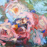 Floral oil  painting, French floral style, Pink roses artwork 6x8 inches