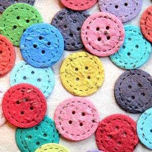 100+ Flower Seed Paper Confetti Buttons - Cute as a Button Baby Shower Favor - Plantable Paper Buttons - Gender Neutral