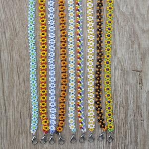 Daisy Flower Seed Bead Necklace Shinny Colorful Dainty Jewelry Choker Accessories Summer Beach Accessory Gifts for her mom