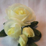 Yellow tiny roses,Vintage 80s silk roses,Textile roses , Yellow floral trims ,Vintage millinery flowers ,Corsage making ,Floristic Art craft