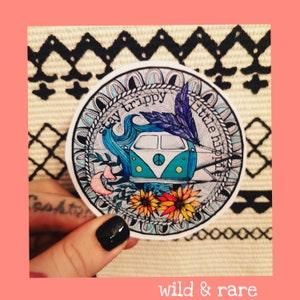 Stay Trippy Little Hippie Sticker| VW Sticker| Hippie Stickers| Van life| Traveler| Wanderlust| Laptop Stickers| Vinyl Stickers| hippie art