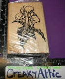 CALLA LILY BOUQUET FLOWERS RUBBER STAMP ROSEBUD CREAKYATTIC