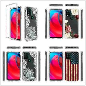 Newst Flag Flower 2in1 Hybrid TPU Gel Case Cover For Motorola Moto G Stylus 5G