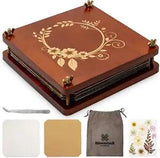 Large Wooden Flower Press Kit - DIY Arts and Craft Kit with Dried Flowers - 10 L