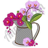 Pitcher Plant Orchid Pattern. Machine Embroidery Design. Orchid Embroidery. Orchid Flower Pattern. Flower Embroidery. Floral Design