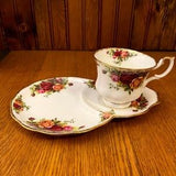 Royal Albert, Old Country Roses, Tennis Set, Snack Set with Teacup and Saucer, OCR