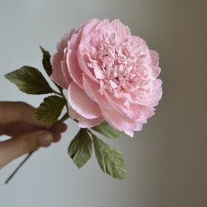 Pink Paper Peony, Crepe Peony, Dusty Rose,Paper Flowers, Fake Bridal Flowers,Paper Peonies Anniversary, Large Paper Flower, Event Decoration
