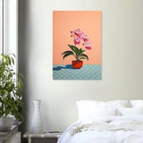 The Orchid | PL#0014 | Wall Art Decor Gardener Print A3 A4 Poster Bold Retro Vibrant Plant Warm Positive Flower Minimalist