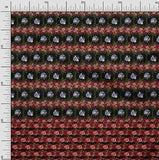 Soimoi Cotton Poplin Fabric Leaves & Ranunculus Panel Fabric Prints-LUb