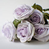 10 Purple roses bunch, Dusty lavender Silk Artificial Flowers, DIY wedding flowers, flower crown flowers, flower crown supplies