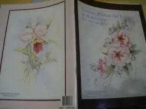 Flowers, Ribbon & Lace In Watercolor Painting Book -McCulloch, Peonies & Periwin
