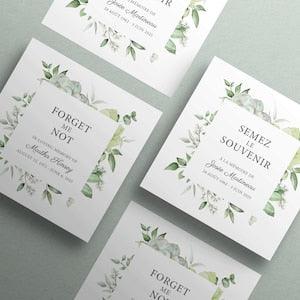 Personalized Seeds packets | Funeral/bereavement | English or french
