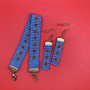 Flowers Beaded Bracelet - Free Earrings
