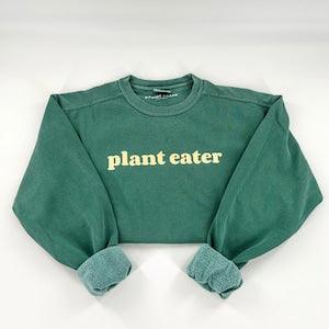 Plant Eater Crewneck Sweatshirt | Vegan Activism Crew | Animal Rights Apparel | Green Vegan Sweatshirt