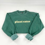 Plant Eater Crewneck Sweatshirt | Vegan Activism Crew | Animal Rights Apparel | Green Vegan Sweatshirt
