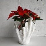 Handmade orchid planter. Very large modern white vase. Contemporary abstract vase.