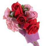 Felt Flowers, Petite Red Rose Bouquet, Flower Bouquet, Valentine's Day, Flower Bouquet