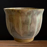 Wide  Pastel Ceramic Planter | Handmade | Aqua, Pink, Blue, Brown, Beige Glaze | 2-3 Orchids, Succulents, Ivy, Begonia | Livingroom, Office