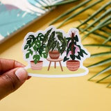 House plants stickers, laptop decal, botanical stickers, for plant mom, for plant dad, leaf stickers, plant gift, gift for, for plant lover