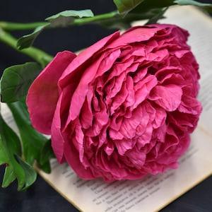 Peony cold porcelain Peony bouquet Spring flowers Real touch flowers Artificial peony for Gift or home decor Polymer clay peony Ceramic