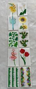 Mrs. Grossman's Sticker Lot 10 L Mods Sheet Flowers Tulip Lily Vintage 1993