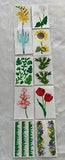 Mrs. Grossman's Sticker Lot 10 L Mods Sheet Flowers Tulip Lily Vintage 1993
