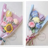 US Stock??Crochet flower bouquet, hand made, personalized gift for girl friend, home decor,knitted tulip flower,forever flower,rose,sunflower