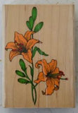 Hero Arts G310 Lily - hardwood mounted rubber stamp - used