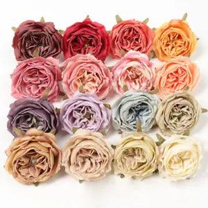 10pcs Peony Roses Silk Flowers Heads Party Shower Wedding Bouquet Garland Decor
