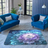 3D Purple Peony Flower ZHUA524 Game Non Slip Rug Mat Photo Carpet Zoe
