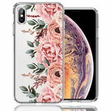 For Apple iPhone XR Blush Pink Peach Spring Flowers Peony Rose Case