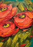 Impasto Flowers Oil painting original Signed Ukrainian Art Peony Bouquet Artwork