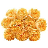 Artificial Peony Silk Flower with Stems Real Look Vintage Peonies 10pcs Orange