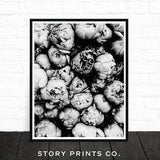 Peony Print, Flower Print, Peony Art, Black and White Poster, Black and White Photography, Minimalist Photos, Floral Print, Printable Art
