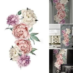 Wall Sticker Peony Rose Flower Wall Decal Nursery Home Sticker Decor Art Mural