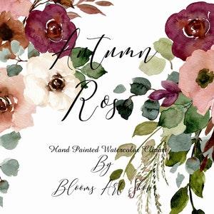 Autumn Dusty Rose Bouquets Burgundy Wedding Eucalyptus Greenery. WC261