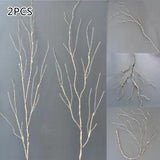 2pcs Wedding Decor Simulation Plastic Dried Tree Branches Artificial Fake Plant