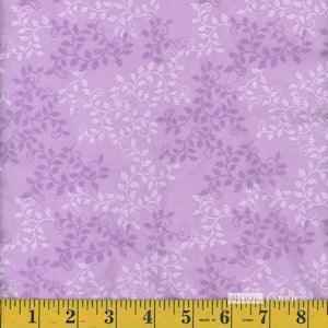 Leaves Orchid Bloom Purple Tone on Tone 108??? Wide Quality Cotton Flannel by Mook Fabrics
