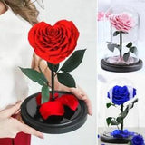 Heart Shaped Preserved Rose Birthday Valentines Mothers Day Flowers Gifts Women