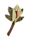 Vintage Mid Century Plastic Celluloid Calla Lily Flower Brooch Pin MCM Jewelry