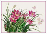 Charles Demuth Pink Lily Flowers Counted Cross Stitch Chart Pattern